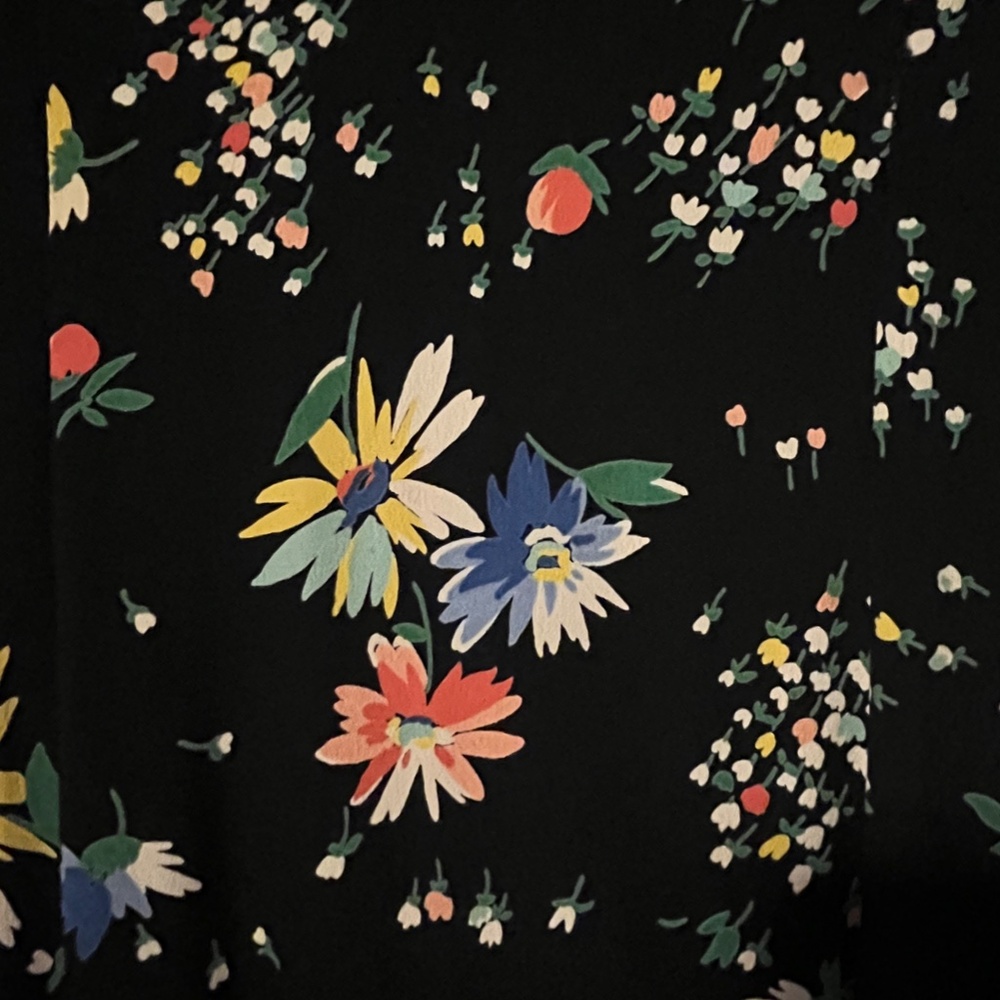 Vintage Ossie Clark/Celia Birtwell-style floral print silk crepe maxi dress - Picture 3 of 5